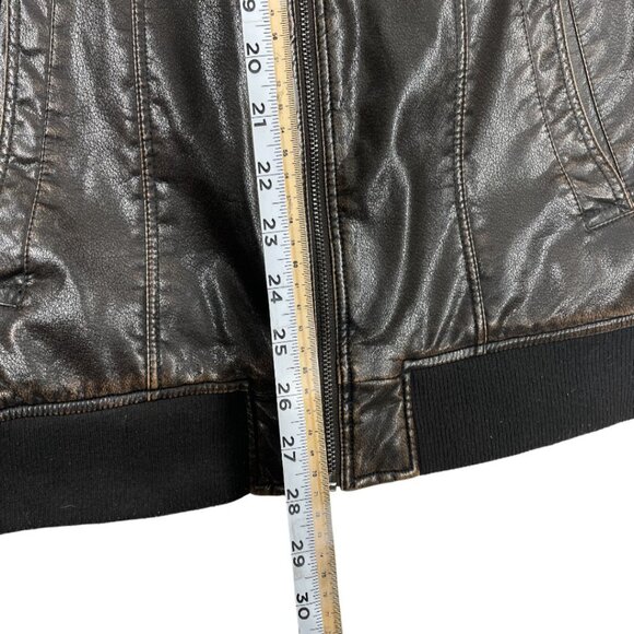 Levi's Aviator Bomber Moto Racer Faux Leather Sherpa Lined Jacket Men's XL - Picture 8 of 11